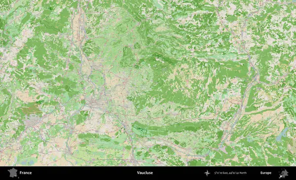 Vaucluse. OpenStreetMap Fransız stili haritasında Fransa 'nın idari alanı