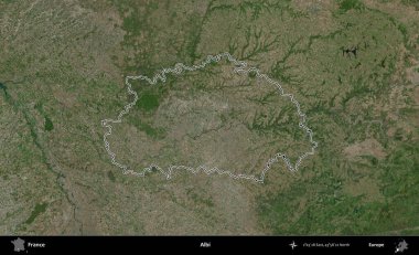 Albi. B uydusundaki görüntülerde Fransa 'nın idari bölgesinin ana hatları belirlenmiş.