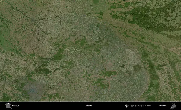Aisne. B uydusundan alınan görüntülerde Fransa 'nın idari bölgesi