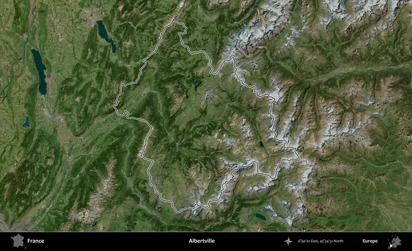 Albertville 'de. B uydusundaki görüntülerde Fransa 'nın idari bölgesinin ana hatları belirlenmiş.