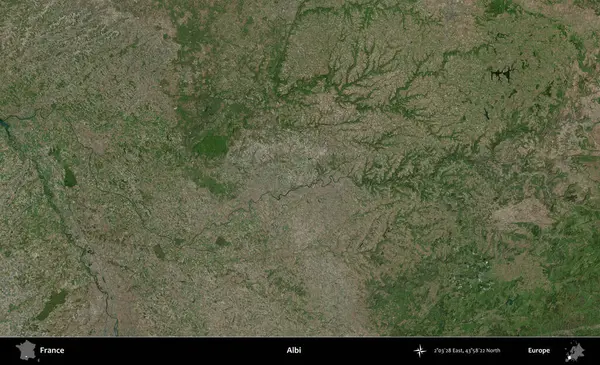 Albi. B uydusundan alınan görüntülerde Fransa 'nın idari bölgesi