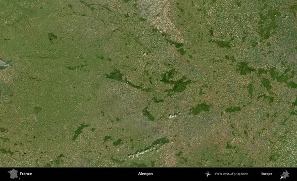 Alencon. B uydusundan alınan görüntülerde Fransa 'nın idari bölgesi