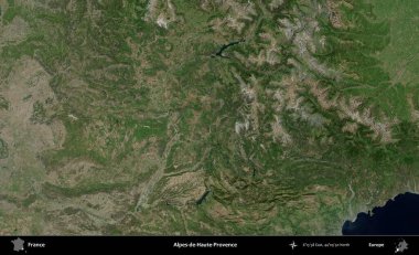 Alpes-de-Haute-Provence. B uydusundan alınan görüntülerde Fransa 'nın idari bölgesi