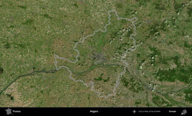 Öfke. B uydusundaki görüntülerde Fransa 'nın idari bölgesinin ana hatları belirlenmiş.