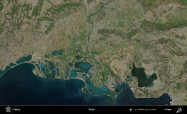 Arles. B uydusundan alınan görüntülerde Fransa 'nın idari bölgesi