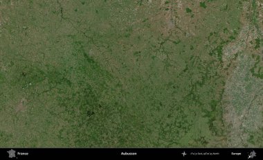 Aubusson. B uydusundan alınan görüntülerde Fransa 'nın idari bölgesi