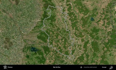 Bar-le-Duc. B uydusundaki görüntülerde Fransa 'nın idari bölgesinin ana hatları belirlenmiş.