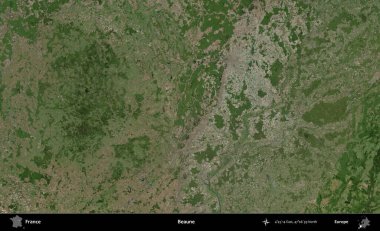 Beaune. B uydusundan alınan görüntülerde Fransa 'nın idari bölgesi