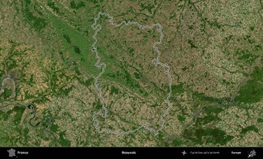 Beauvais. B uydusundaki görüntülerde Fransa 'nın idari bölgesinin ana hatları belirlenmiş.