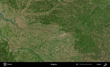 Bergerac. B uydusundan alınan görüntülerde Fransa 'nın idari bölgesi