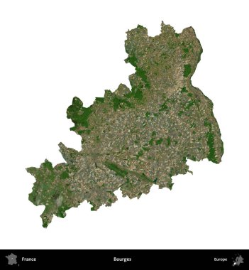 Bourges. Fransa 'nın idari bölgesi B uydusundaki görüntülerde beyaza izole edildi