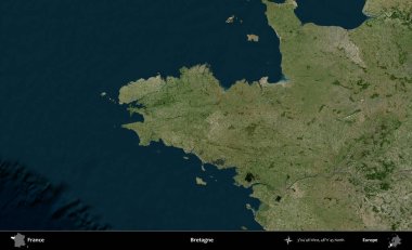 Bretagne. B uydusundan alınan görüntülerde Fransa 'nın idari bölgesi