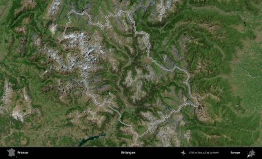 Briancon. B uydusundaki görüntülerde Fransa 'nın idari bölgesinin ana hatları belirlenmiş.