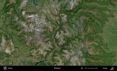 Briancon. B uydusundan alınan görüntülerde Fransa 'nın idari bölgesi