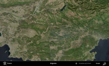 Brignoles. B uydusundan alınan görüntülerde Fransa 'nın idari bölgesi
