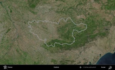 Castres. B uydusundaki görüntülerde Fransa 'nın idari bölgesinin ana hatları belirlenmiş.
