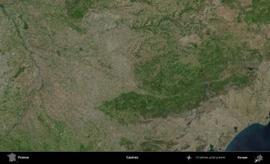 Castres. B uydusundan alınan görüntülerde Fransa 'nın idari bölgesi