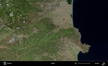 Çerçeve. B uydusundan alınan görüntülerde Fransa 'nın idari bölgesi