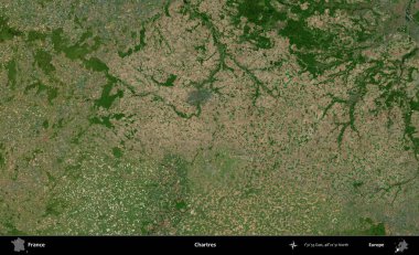 Chartres. B uydusundan alınan görüntülerde Fransa 'nın idari bölgesi