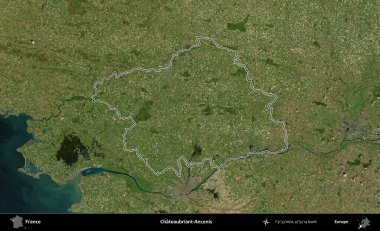 Chateaubriant-Ancenis. B uydusundaki görüntülerde Fransa 'nın idari bölgesinin ana hatları belirlenmiş.