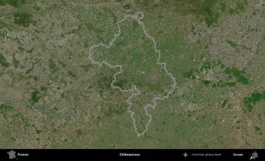 Chateauroux. B uydusundaki görüntülerde Fransa 'nın idari bölgesinin ana hatları belirlenmiş.