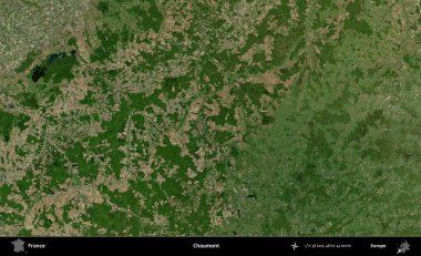 Chaumont. B uydusundan alınan görüntülerde Fransa 'nın idari bölgesi
