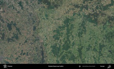 Cosne-Cours-sur-Loire. B uydusundan alınan görüntülerde Fransa 'nın idari bölgesi