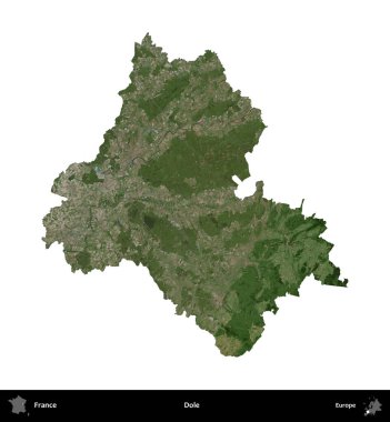 İşsizlik parası. Fransa 'nın idari bölgesi B uydusundaki görüntülerde beyaza izole edildi