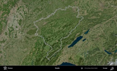 Hödükler. B uydusundaki görüntülerde Fransa 'nın idari bölgesinin ana hatları belirlenmiş.