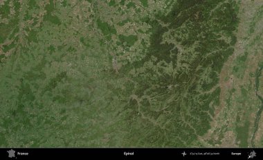 Epinal. B uydusundan alınan görüntülerde Fransa 'nın idari bölgesi