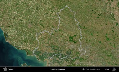 Fontenay-le-Comte. B uydusundaki görüntülerde Fransa 'nın idari bölgesinin ana hatları belirlenmiş.