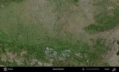 Haute-Garonne. B uydusundan alınan görüntülerde Fransa 'nın idari bölgesi