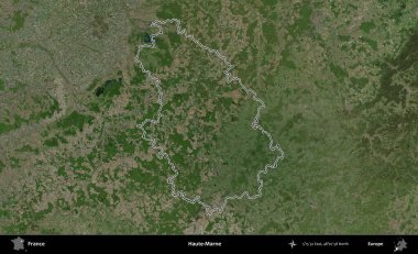 Haute-Marne. B uydusundaki görüntülerde Fransa 'nın idari bölgesinin ana hatları belirlenmiş.