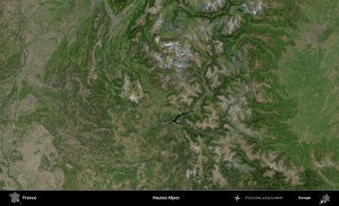 Hautes-Alpes. B uydusundan alınan görüntülerde Fransa 'nın idari bölgesi