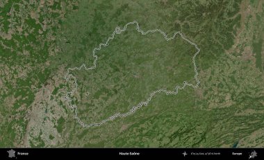 Haute-Saone. B uydusundaki görüntülerde Fransa 'nın idari bölgesinin ana hatları belirlenmiş.