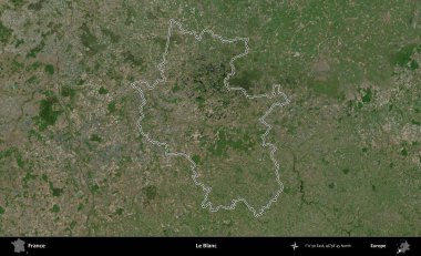 Le Blanc. B uydusundaki görüntülerde Fransa 'nın idari bölgesinin ana hatları belirlenmiş.