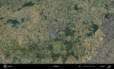 Le Mans 'da. B uydusundan alınan görüntülerde Fransa 'nın idari bölgesi