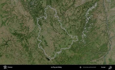 Le Puy-en-Velay. B uydusundaki görüntülerde Fransa 'nın idari bölgesinin ana hatları belirlenmiş.