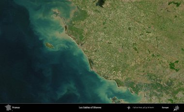 Les Sables-d'Olonne. B uydusundan alınan görüntülerde Fransa 'nın idari bölgesi