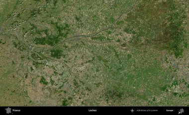 Göller. B uydusundan alınan görüntülerde Fransa 'nın idari bölgesi