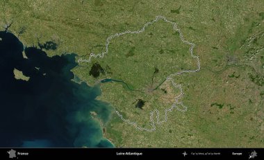 Loire-Atlantique 'de. B uydusundaki görüntülerde Fransa 'nın idari bölgesinin ana hatları belirlenmiş.