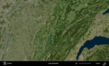 Lons-le-Saunier. B uydusundan alınan görüntülerde Fransa 'nın idari bölgesi