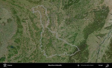 Meurthe-et-Moselle. B uydusundaki görüntülerde Fransa 'nın idari bölgesinin ana hatları belirlenmiş.