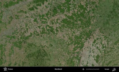 Montbard 'da. B uydusundan alınan görüntülerde Fransa 'nın idari bölgesi