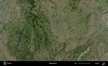 Montbrison 'da. B uydusundan alınan görüntülerde Fransa 'nın idari bölgesi