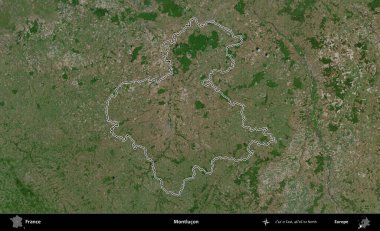 Montlucon 'da. B uydusundaki görüntülerde Fransa 'nın idari bölgesinin ana hatları belirlenmiş.