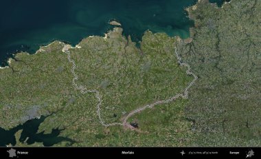 Morlaix. B uydusundaki görüntülerde Fransa 'nın idari bölgesinin ana hatları belirlenmiş.