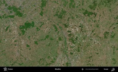 Moulin 'ler. B uydusundan alınan görüntülerde Fransa 'nın idari bölgesi