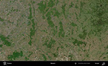 Nevers. B uydusundan alınan görüntülerde Fransa 'nın idari bölgesi