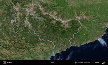 Güzelmiş. B uydusundaki görüntülerde Fransa 'nın idari bölgesinin ana hatları belirlenmiş.